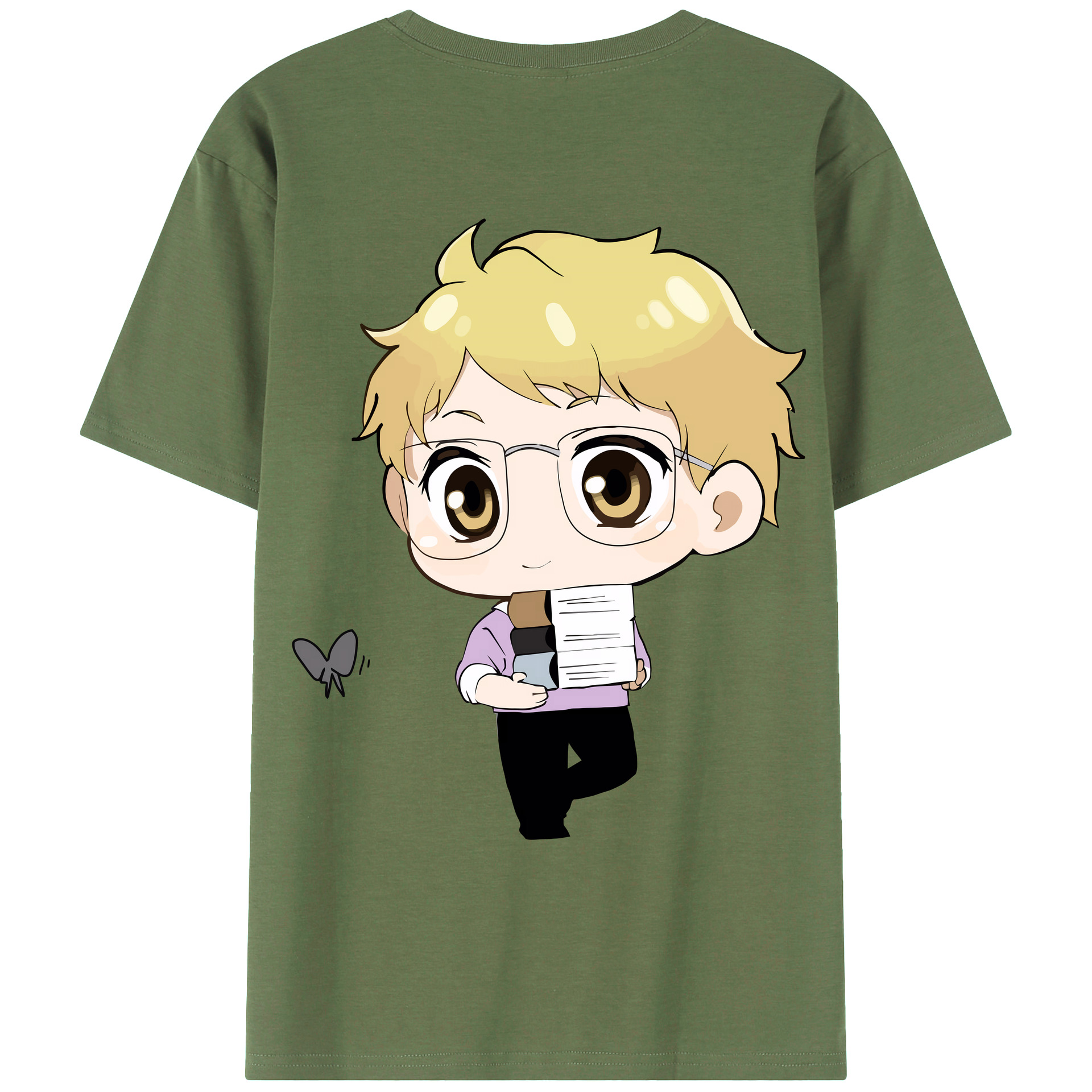 （画像用） ハイキュー!! Haikyu!! 綿100％ メンズ半袖Tシャツ（バックプリント） 通気性